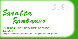 sarolta rombauer business card